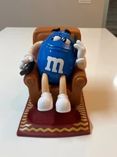 RARE M&M Blue in Reclining Chair w/ TV Remote Cellphone Dispenser LAS VEGAS