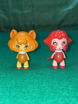 Red & Orange Glimmies Giochi Preziosi Mini Doll Light Up Toy Figure Lot
