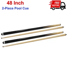 48 Inch Hardwood Billiard House Cue Sticks 2-Piece Pool Cue, Quality Hard Wood