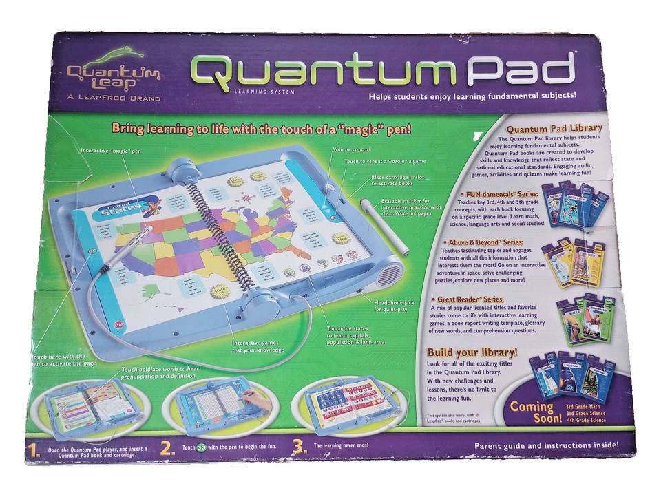 Leapfrog Quantum Pad Learning System 3rd-5th Grade Curriculum Brand New Sealed - Image 2 of 4