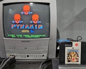 Pyramid for Nintendo NES Unlicensed AVE Cartridge Puzzle Game - Tested