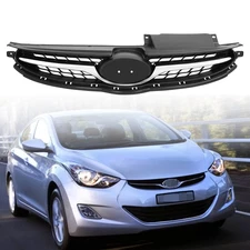 Front Bumper Upper Grille Assembly For 2011-2013 Hyundai Elantra W/ Chrome Trim