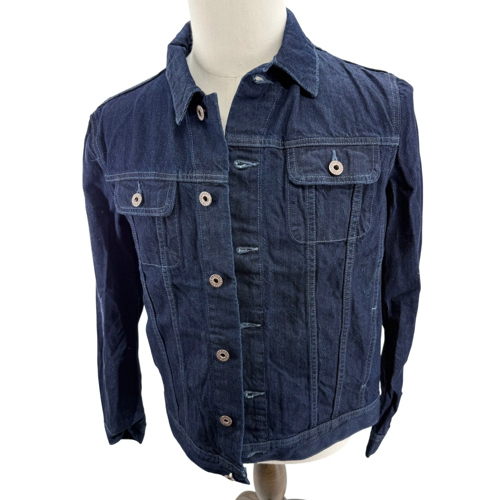 AG Adriano Goldschmied Mens Denim Jacket Jean Dark Wash Made USA Medium NEW