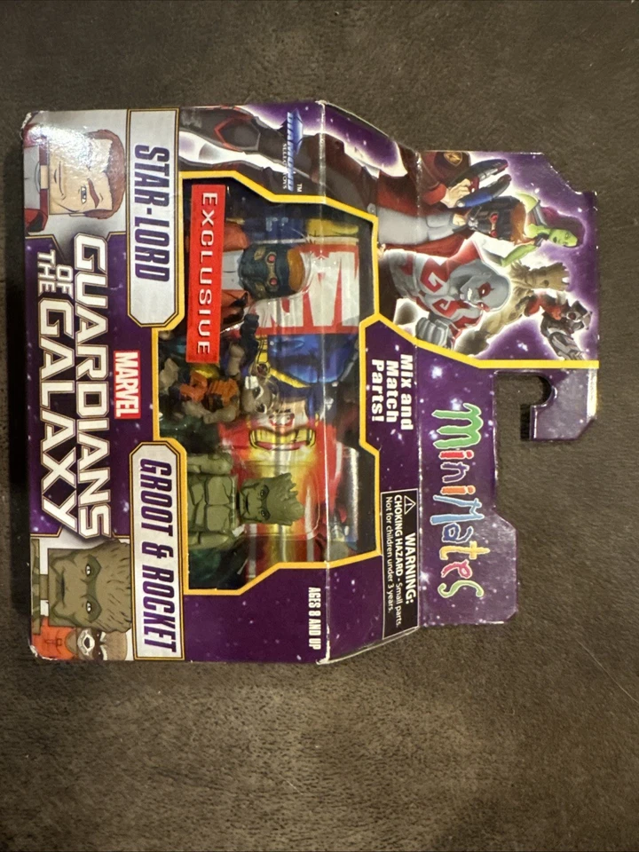 Minimates Marvel Guardianes de la Galaxia Star-Lord, Rocket, Groot Walgreens Exc Foto 4 de 4