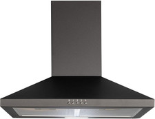 SIA CHL60BL 60Cm Pyramid Chimney Cooker Hood Kitchen Extractor Fan in Black [Ene