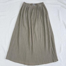 ISSEY MIYAKE pleated long skirt beige 32.2 inches