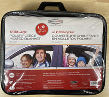 Road Pro 12-Volt Large Polar Fleece Heated Blanket Car Throw 57” x 27” New