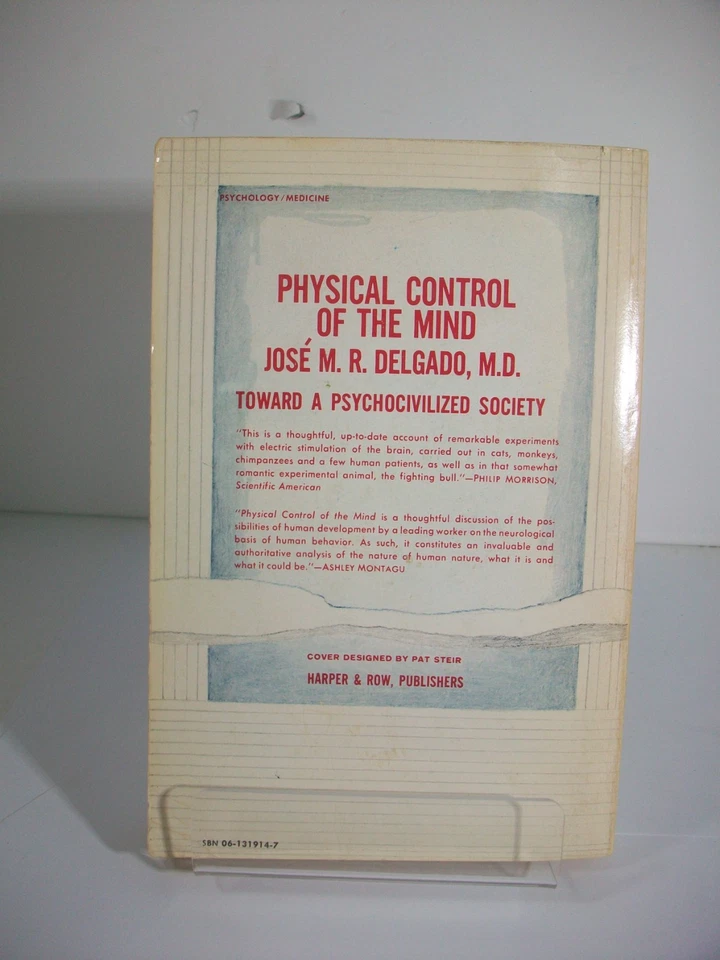 Physical Control Of The Mind by Jose M.R.. Delgado, M.D..Paperback. Good + Cond - Image 2 of 4