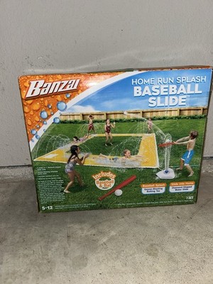 Banzai ''Home Run Splash Baseball Slide'' Slip & Slide Baseball Water Playset NEW