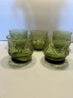 Vintage Anchor Hocking Rain flower Glasses Set Of Five