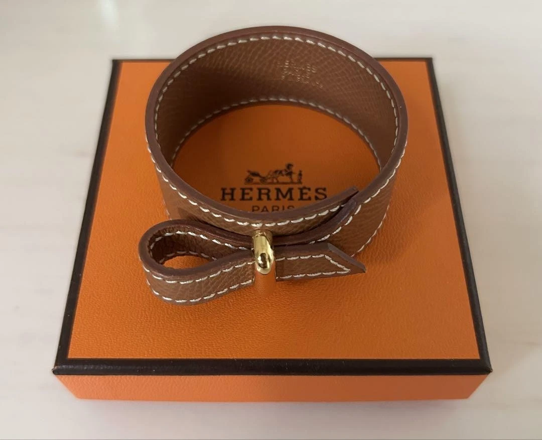 HERMÈS Bracciale Hermes Artemide Oro Marrone Ottimo Usato Senzala Scatolaco Aut