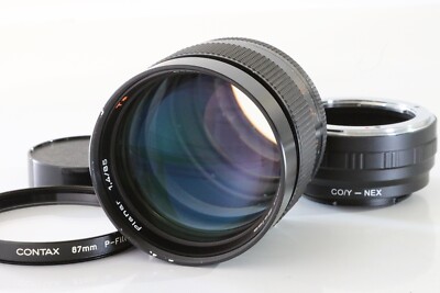 CONTAX Carl Zeiss Planar 85ｍｍ F1.4 AEG N.Mint] Contax Carl Zeiss Planar T* 85mm F/1.4 MF Lens AEG C
