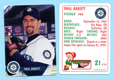 2001 The M.O.S.T Keebler- 2001 Seattle Mariners - Paul Abbott - Box 801
