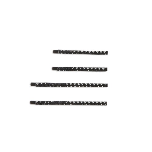 GSQ by Glamsquad Rhinestone Hair Pins, Black, 4-Pieces - 第 2/2 張圖片