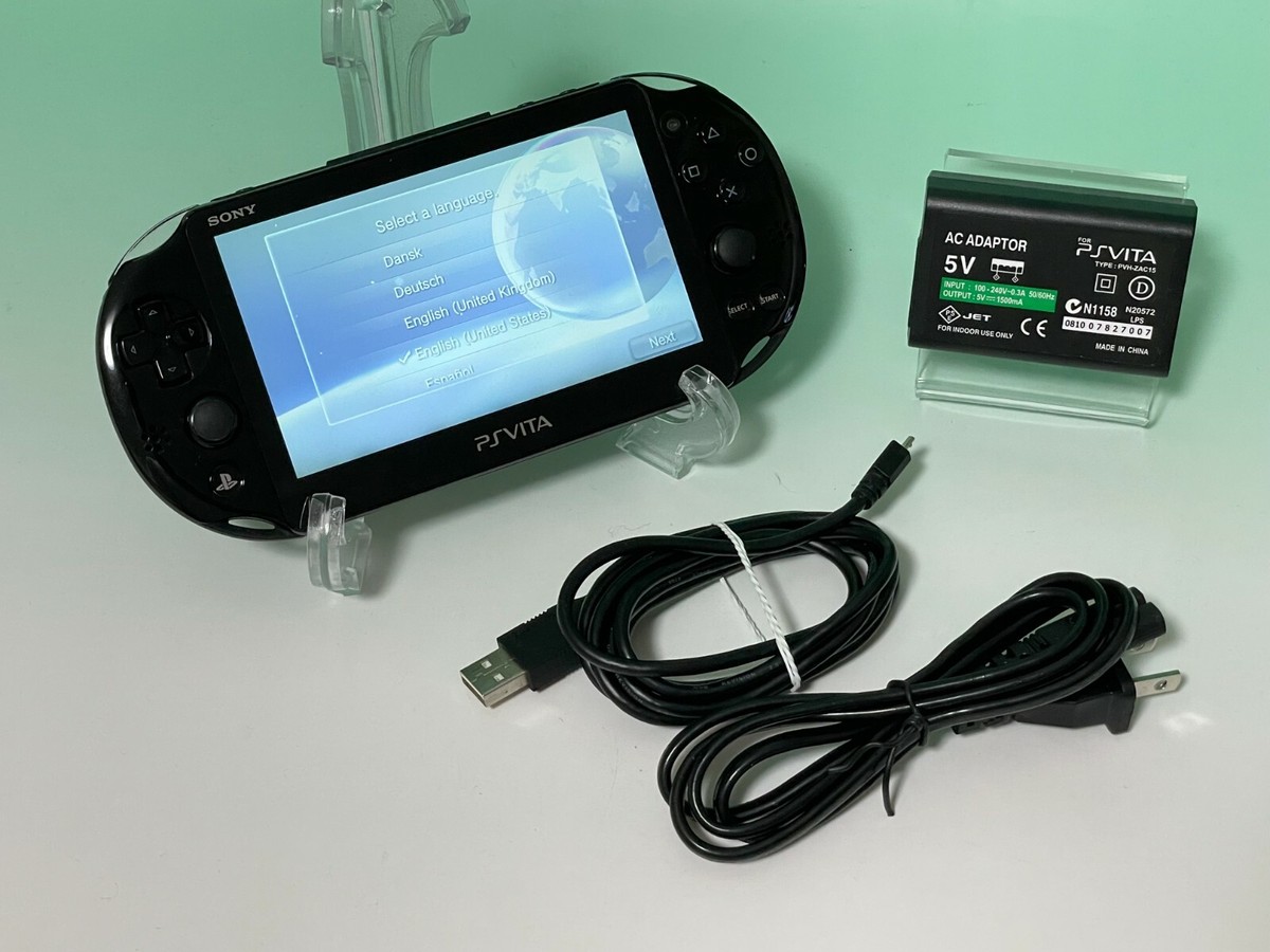 SONY PS Vita Black console PCH 2000 ZA11 Play Station NTSC-J Japan  Excellent +