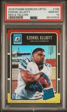 2016 Donruss Optic - Rated Rookie Red & Yellow #168 Ezekiel Elliott (RC)