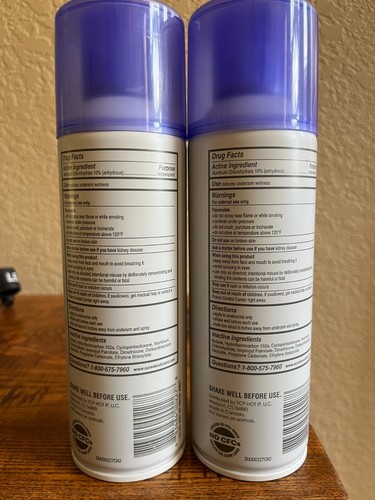 SURE ANTIPERSPIRANT DEODORANT - AEROSOL - UNSCENTED - LOT OF 2 - 6 OZ. - Picture 2 of 2