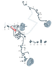 Audi E-Tron Gen Bremsleitung hinten rechts Linkslenker 4KL614726C NEU ORIGINAL