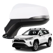Side View Mirror For 19-24 Toyota RAV4 Heated Turning Lamp BSM Left Driver Side