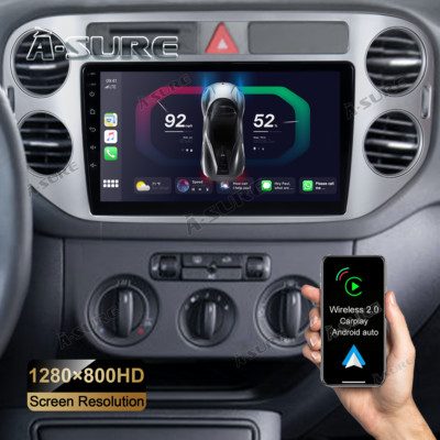 9'' Android 13 Autoradio 2+32GB Carplay DSP GPS Navi für VW Tiguan 5N Golf Plus