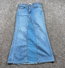 VTG Levi's Custom Denim Jean Skirt Women's 10 M 32 x 40.5 Blue Wash A-Line Y2K