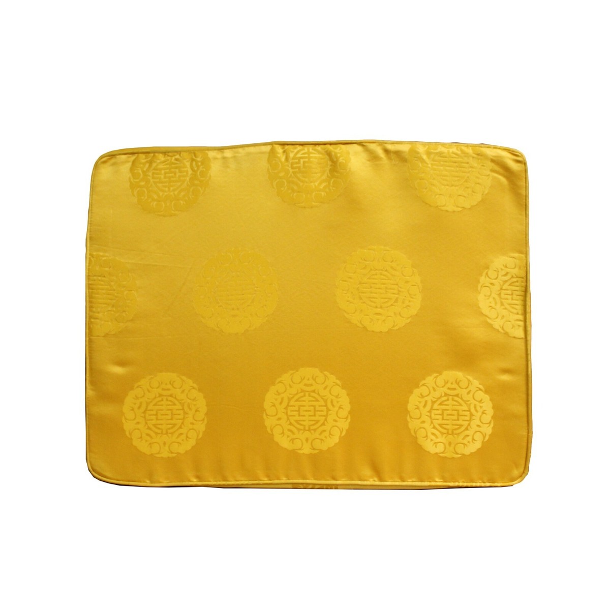 A7 Chinese Oriental Golden Yellow Silk Fabric Rectangular Seat Cushion Pad ws612S A7 Chinese Oriental Golden Yellow Silk Fabric Rectangular Seat Cushion Pad ws612S