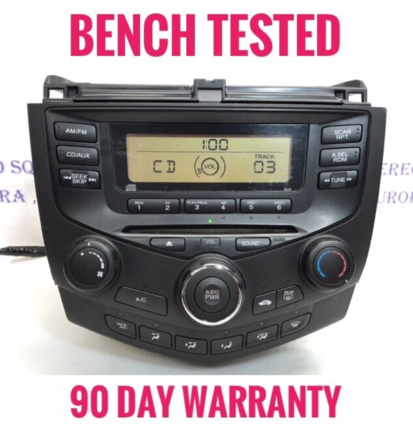 2007 Honda Accord Radio Single CD 2ax0 