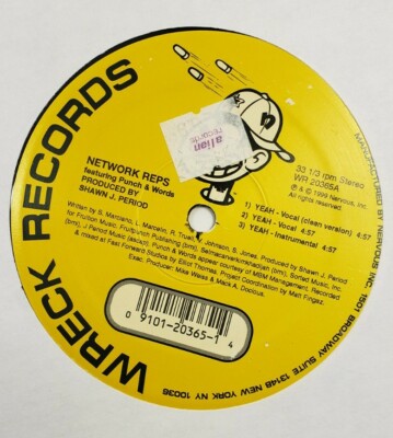 Network Reps    Yeah / Stay Tuned / Hardwired 1999 VG+ 12'' Wreck Records Hip Hop