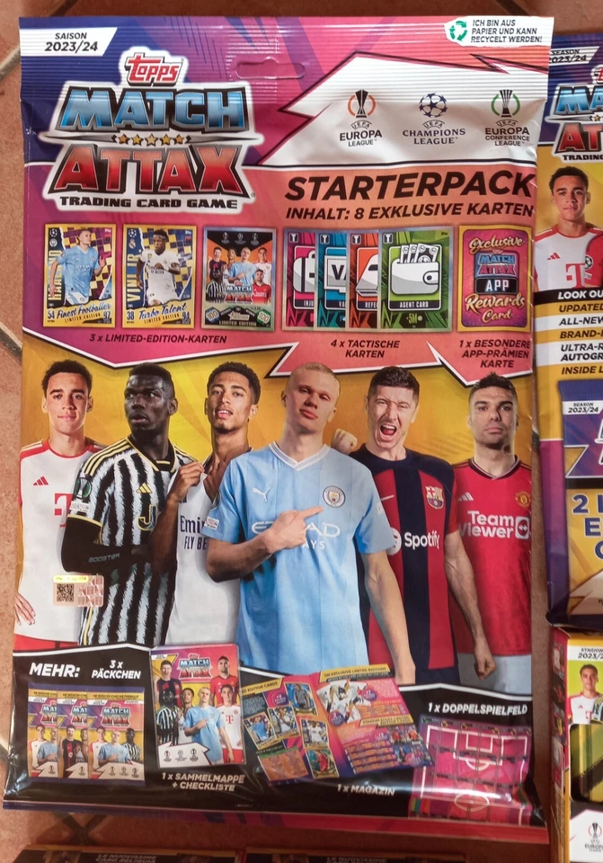 TOPPS UCL MATCH ATTAX 2023/24 LOTTO STARTER PACK + 2 BOX + 8 TIN + 2 MEGAPACK - Bild 2 von 4