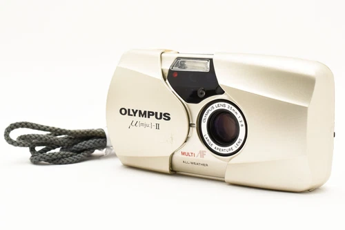[READ] Olympus μ mju II ii silver 35mm Compact Film Camera JAPAN [Exc++] #238903