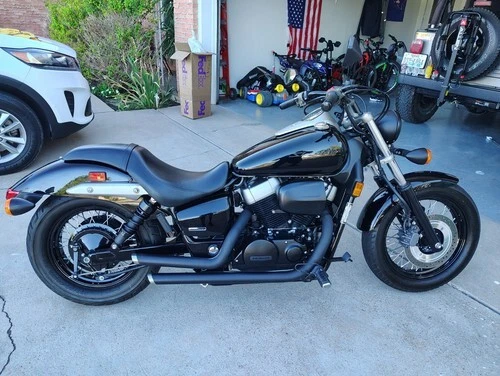 Kits de sistema de tubos de escape escalonados Shortshots para Honda Shadow AERO VT 750 400 Foto 2 de 4