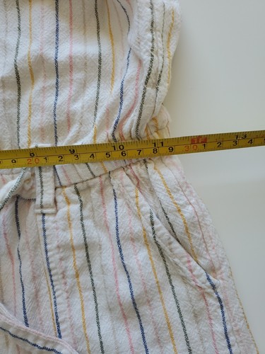 Old Navy Striped Romper Shorts Linen Blend Jumpsuit size M (8) - Picture 6 of 8