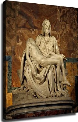 MICHELANGELO PIETA 1499 OLD MASTER PAINTING Poster Canvas Print Photo Wall Art
