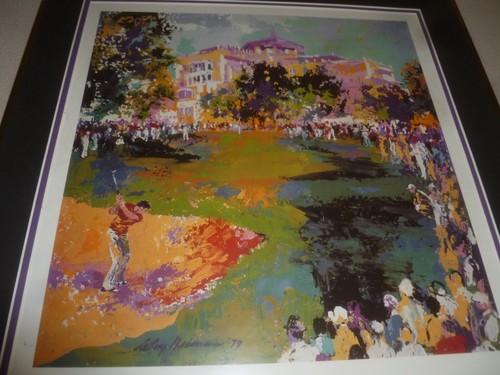 Impresión clásica de golf Leroy Neiman Westchester enmarcada mate 1992 arte de club de campo - Imagen 5 de 8