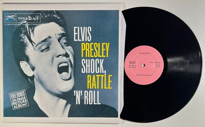  ELVIS PRESLEY   SHOCK? RATTLE 'N' ROLL   LP 33 RPM PINK & BLACK LPM 1500   NM