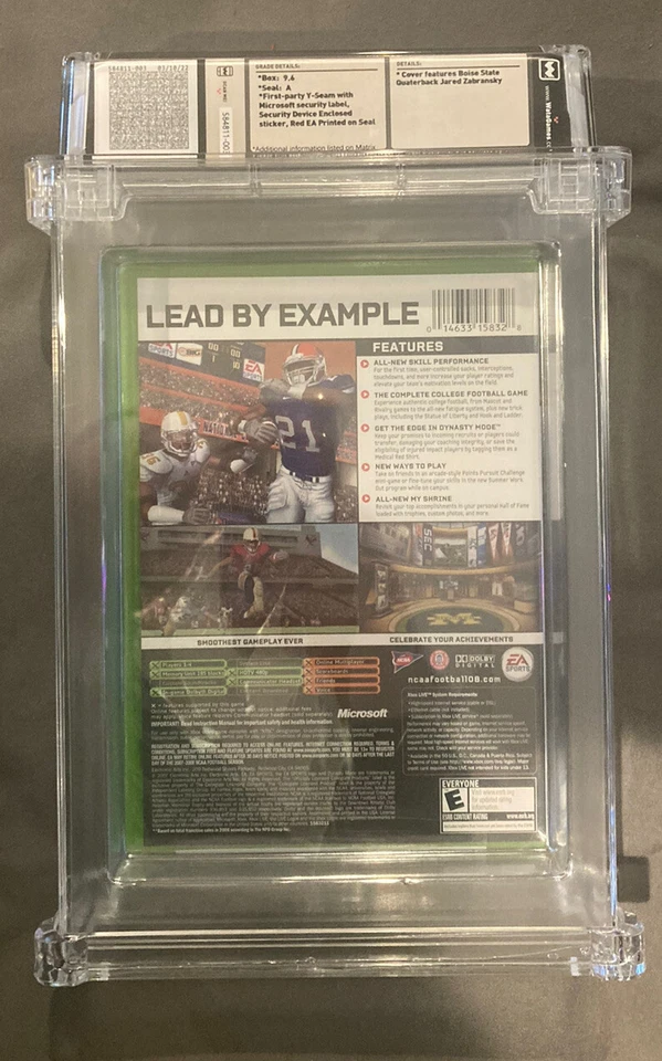 WATA GRADED 9.6 SEALED NCAA Football 2008 **ONLY ONE IN POPULATION** - Image 2 of 4