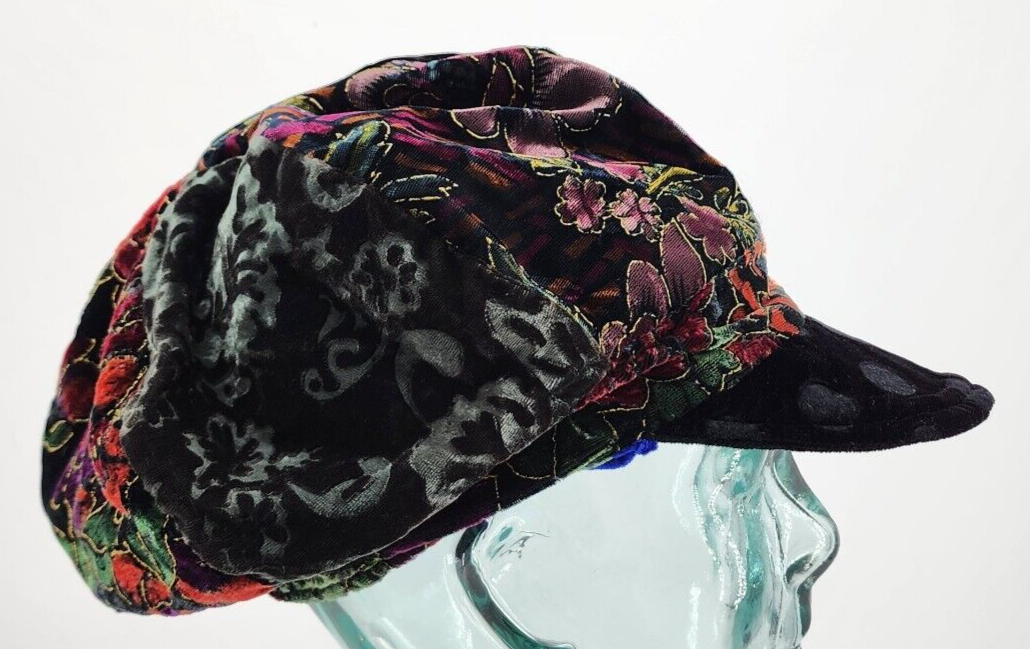 VTG Venetian Paradise Reversible Velvet Hat Retro Fun Poor VTG Venetian Paradise Reversible Velvet Hat Retro Fun Poor
