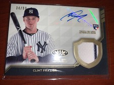 2018 Topps Tier One Black Rookie Patch Auto Clint Frazier 34/80 Chicago Cubs