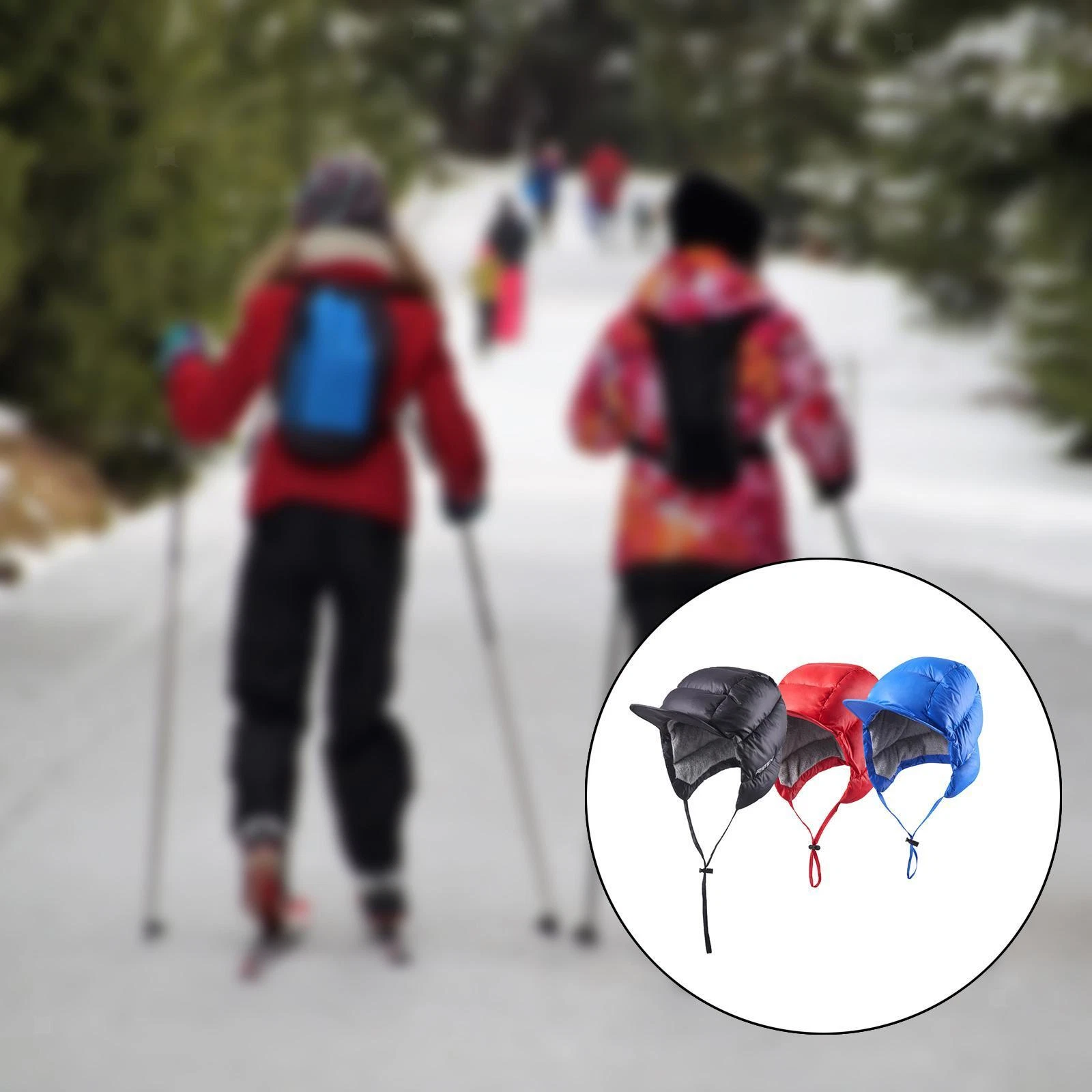 Windproof Duck Down Hat Waterproof Thermal Warm Ultralight