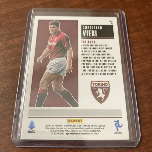 2021 Panini Chronicles Contenders Optic Soccer Historic Ticket Christian Vieri  - Picture 2 of 2