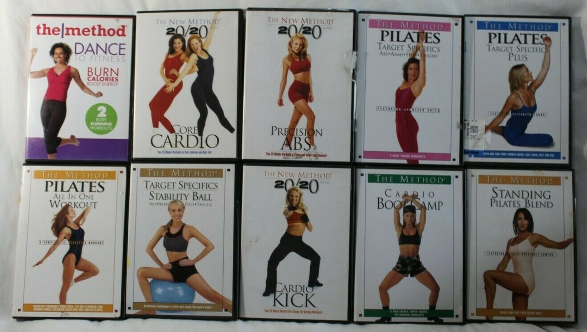 10 The Method workout DVD lot Pilates Core Cardio dance stability