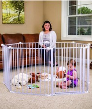 Regalo 1350DS Super Wide 4-in-1 Safety Doorway Gate for Baby and Pet - White