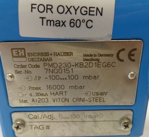 Trasmettitore di pressione differenziale Endress Hauser Deltabar PMD230 trasmettitore di pressione - Foto 8 di 9