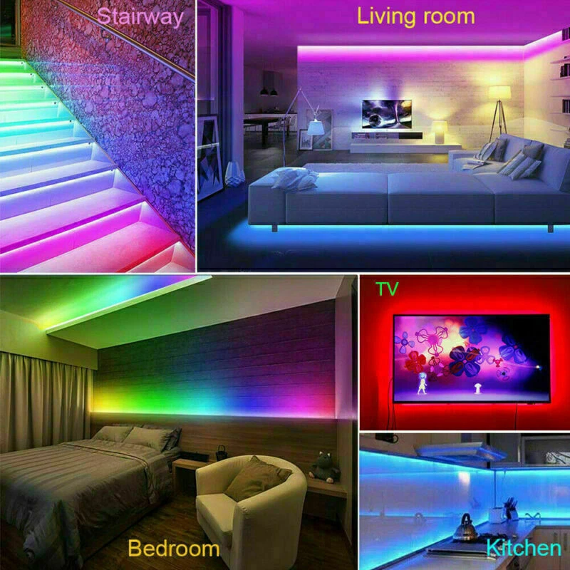 5V USB LED Band Streifen RGB 5050 Stripe Leiste Lichterkette Bluetooth APP Musik - Bild 2 von 4