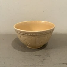 VTG Over And Back Yellow Ware 6 1/4 X 31/2 Mixing Bowl