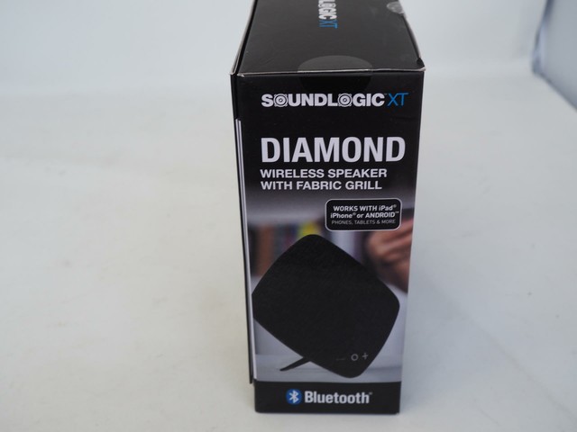 soundlogic diamond wireless speaker with fabric grill