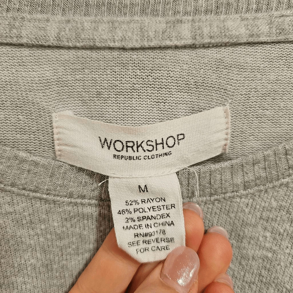 Workshop Gray Sweater size Medium - image 7