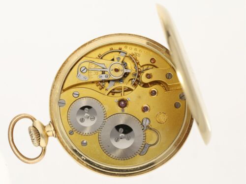 IWC Schaffhausen 14K 585 Gold Luxus Taschenuhr Lepine Herren HTU Schwanenhals - Bild 5 von 6