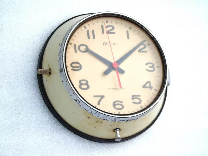 古時計　SEIKO TRANSISTER RARE SEIKO TRANSISTOR SHIPS MARINE QUARTZ WALL CLOCK SEIKOSHA