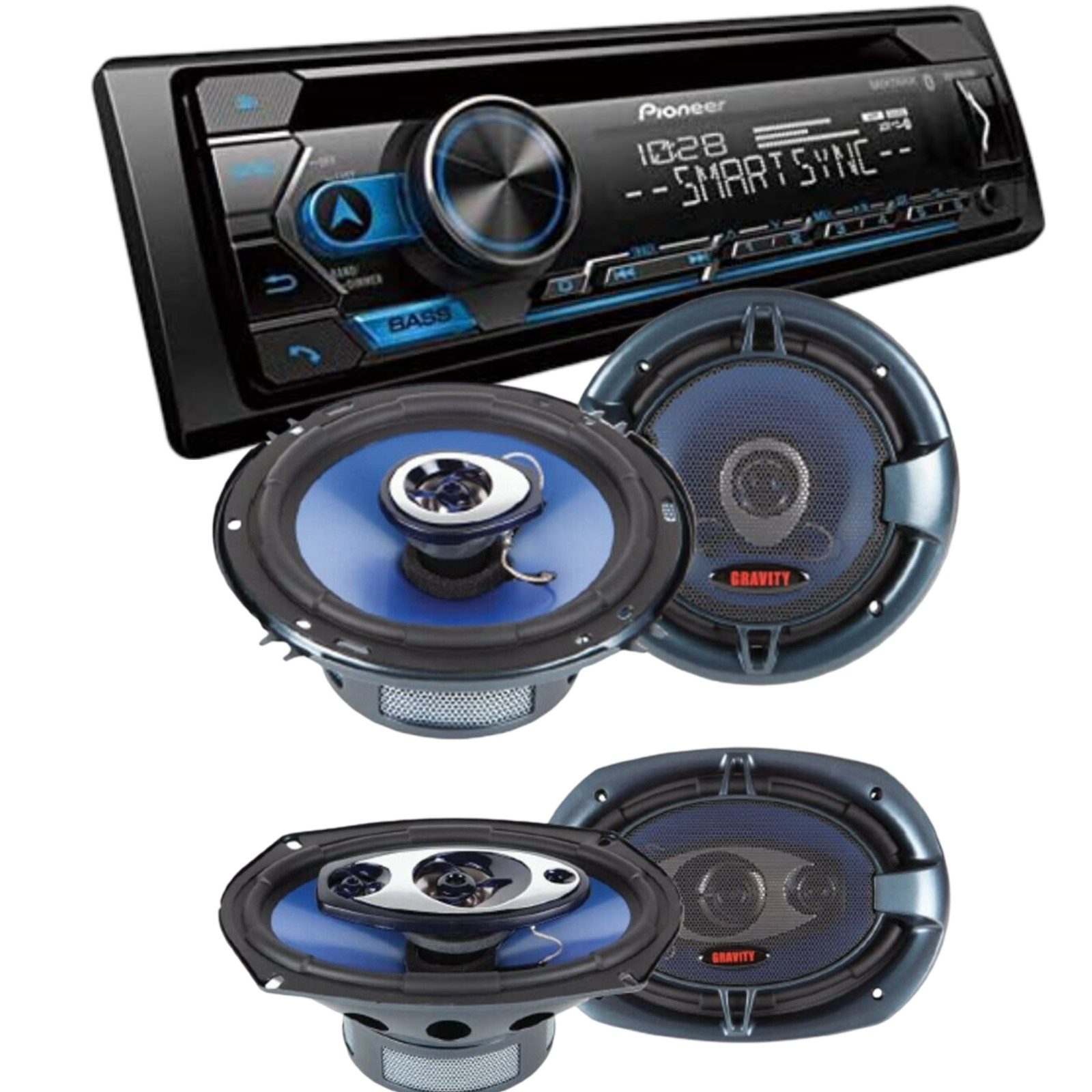 & Gravity 6x9" 4-way 380w + 6.5" Car Speakers